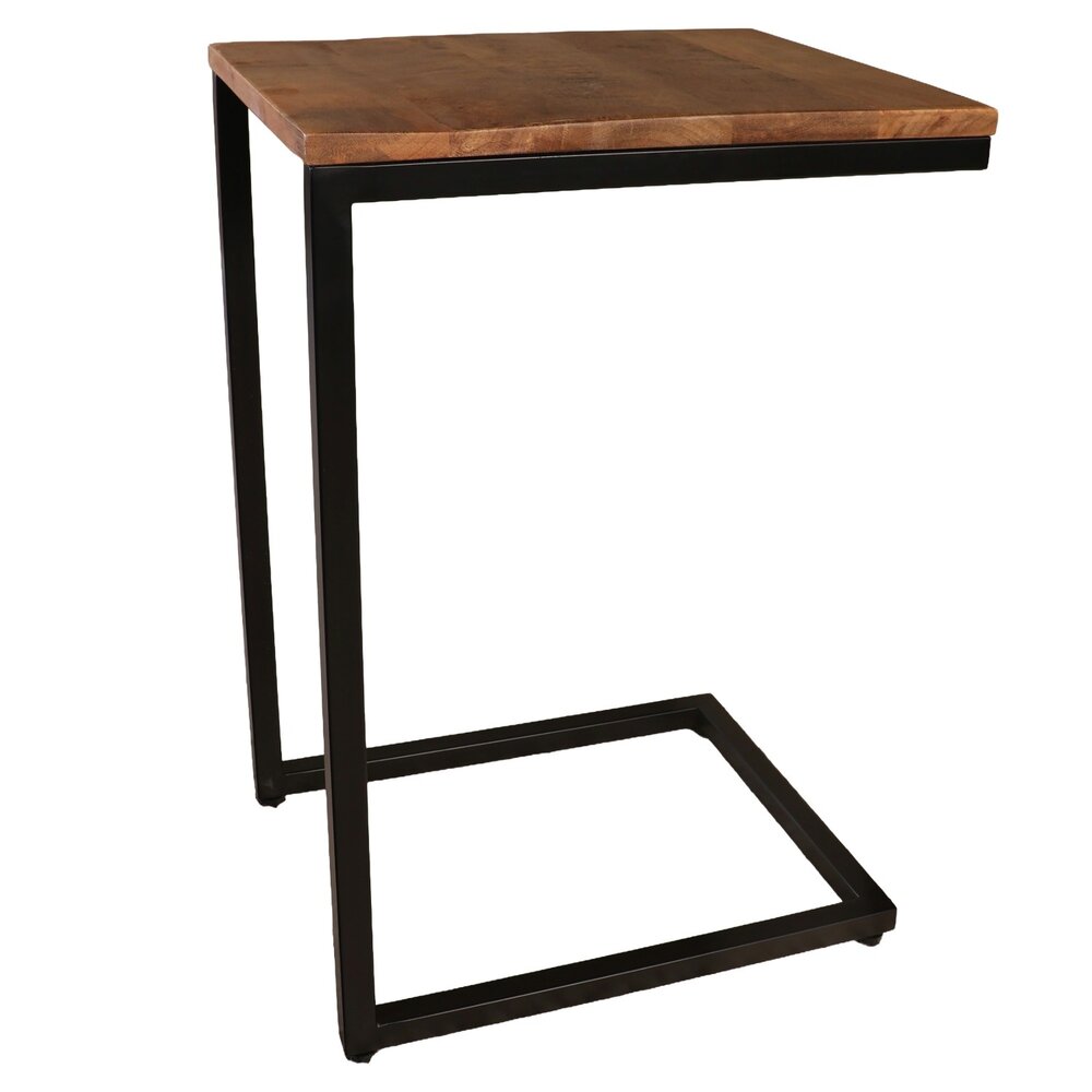 Bijzettafel Industrieel Jerry 55cm mangohout bruin Bijzettafel Industrieel Jerry 55cm mangohout bruin