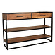 Lizzely Garden & Living Bijzettafel visgraat 120cm mangohout bruin Livia Lizzely Garden & Living Bijzettafel visgraat 120cm mangohout bruin Livia
