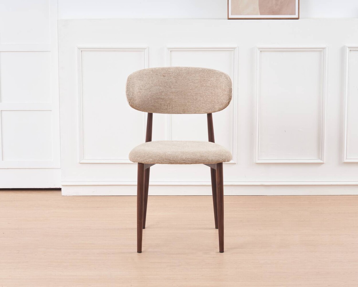 Eetkamerstoel Reika walnoot bruin japandi stijl eetstoel