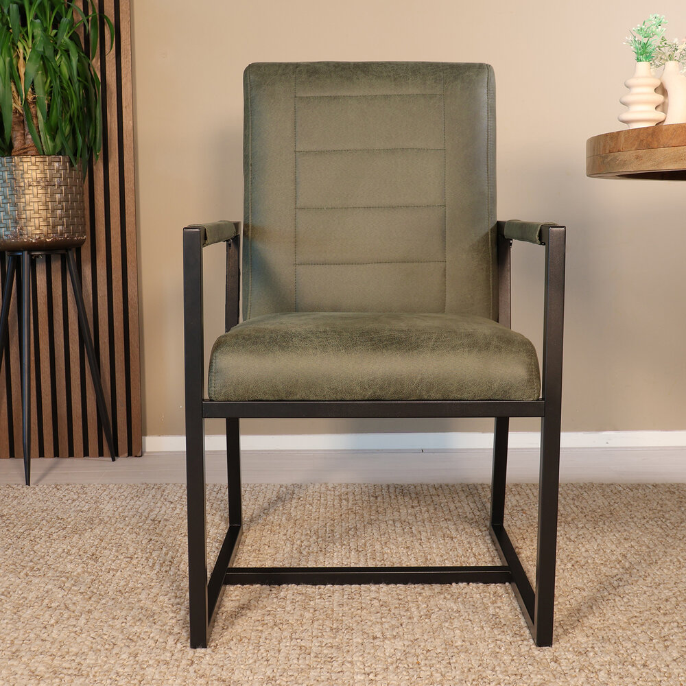 Eetkamerstoel donkergroen microvezel Forest Eetkamerstoel donkergroen microvezel Forest