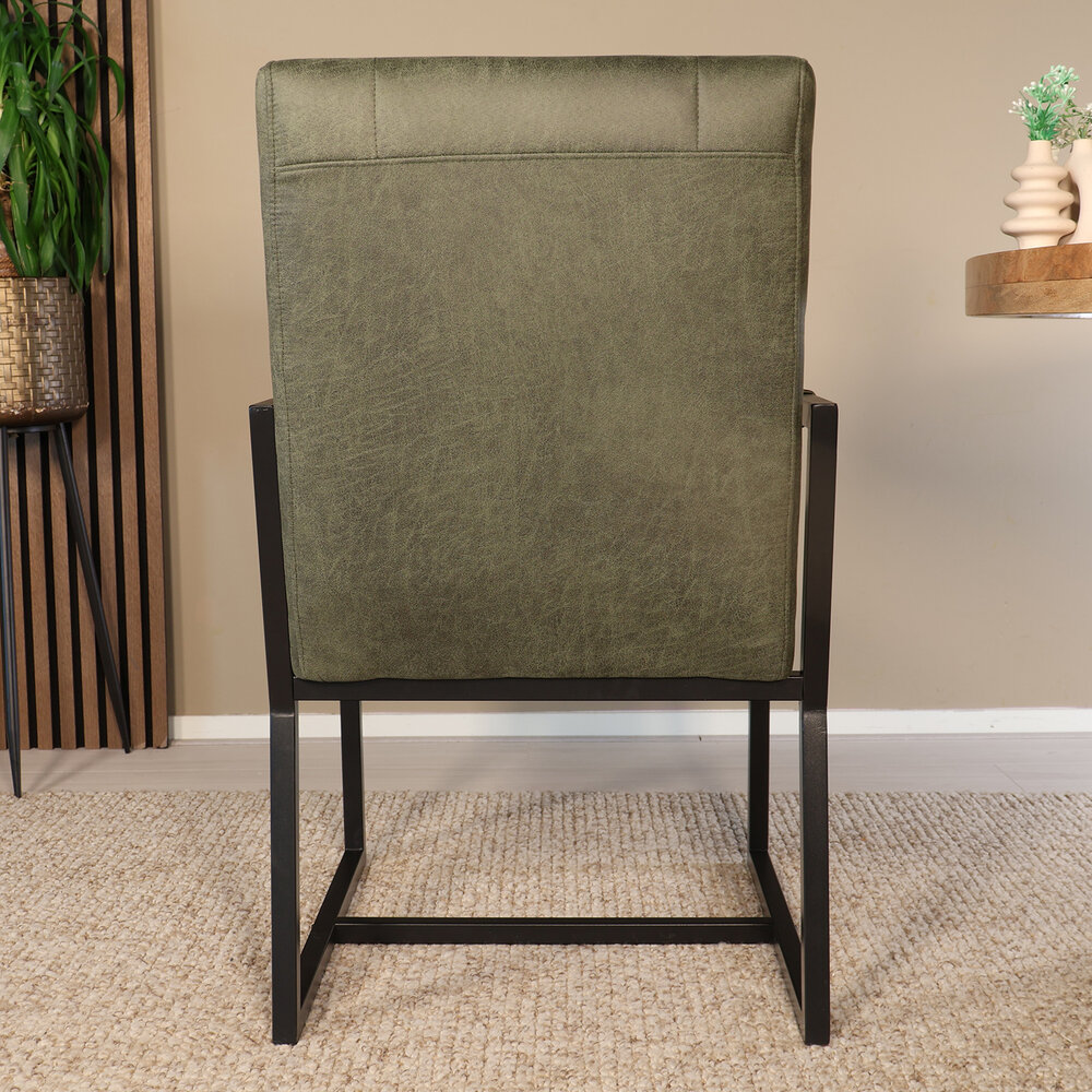 Eetkamerstoel donkergroen microvezel Forest Eetkamerstoel donkergroen microvezel Forest