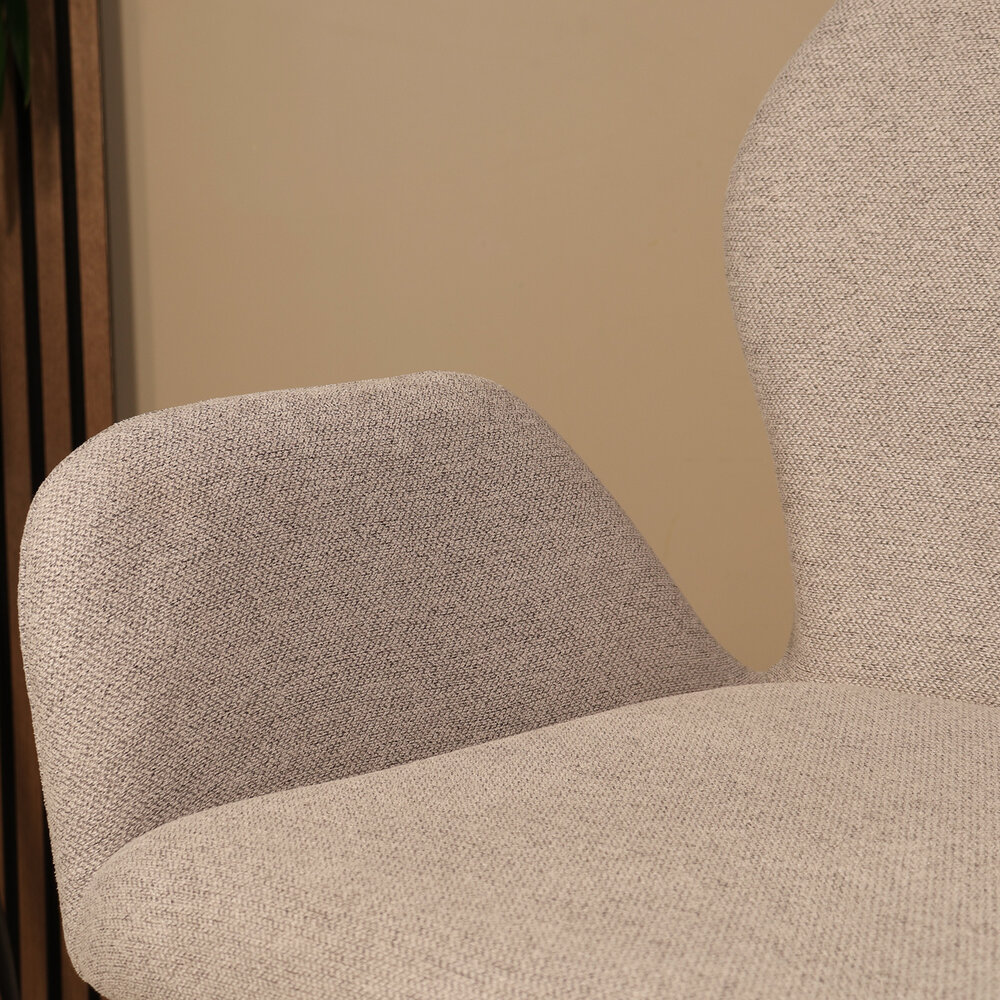 Eetkamerstoel Miley geweven stof lichtgrijs Eetkamerstoel Miley geweven stof lichtgrijs