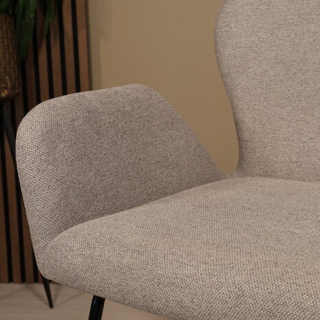 Lizzely Garden & Living Eetkamerstoel Miley geweven stof lichtgrijs Lizzely Garden & Living Eetkamerstoel Miley geweven stof lichtgrijs