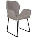 Lizzely Garden & Living Eetkamerstoel geweven stof lichtgrijs Miley