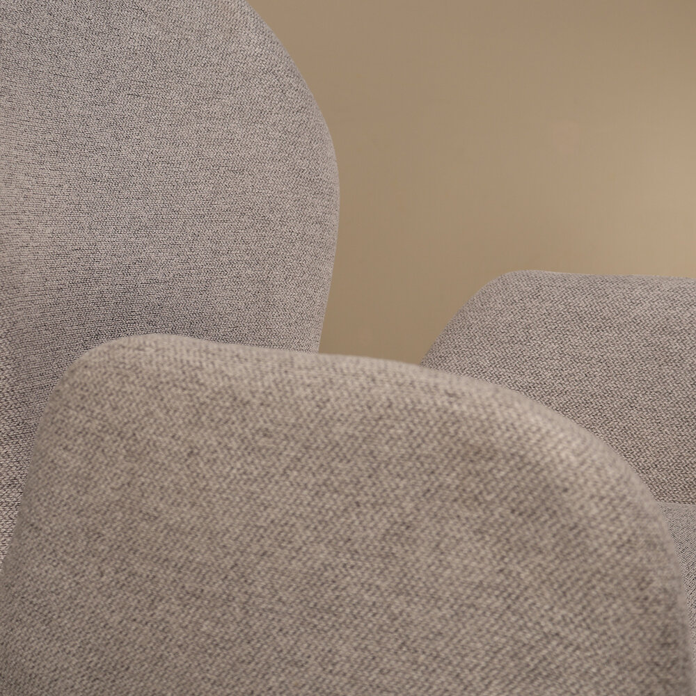 Eetkamerstoel Miley geweven stof lichtgrijs Eetkamerstoel Miley geweven stof lichtgrijs