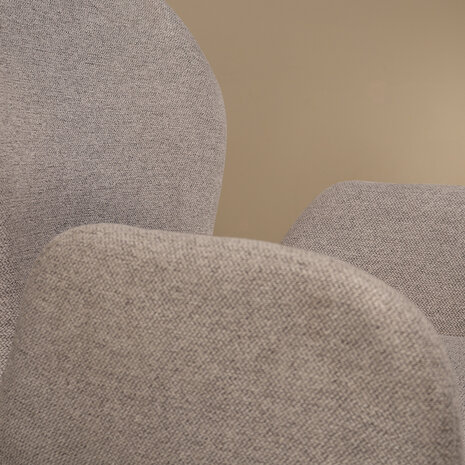 Lizzely Garden & Living Eetkamerstoel Miley geweven stof lichtgrijs Lizzely Garden & Living Eetkamerstoel Miley geweven stof lichtgrijs