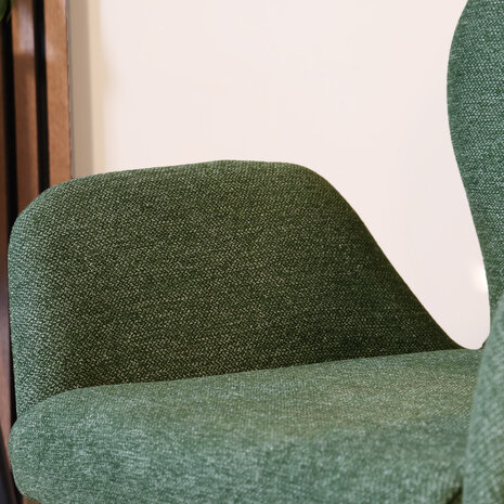 Lizzely Garden & Living Eetkamerstoel Miley geweven stof donkergroen Lizzely Garden & Living Eetkamerstoel Miley geweven stof donkergroen