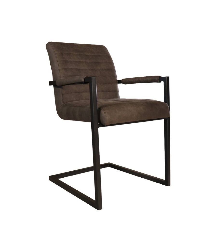 Eetkamerstoel met armleuning zwart microvezel Noor design Eetkamerstoel met armleuning zwart microvezel Noor design