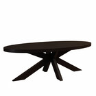 Salontafel ovaal zwart melamine 130cm Denzel