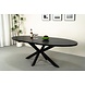 Lizzely Garden & Living Uitschuifbare eettafel ovaal 180-240cm Liam zwart MDF eetkamer tafel