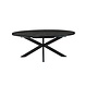 Lizzely Garden & Living Uitschuifbare eettafel ovaal 180-240cm Liam zwart MDF eetkamer tafel