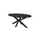 Lizzely Garden & Living Uitschuifbare eettafel ovaal 180-240cm Liam zwart MDF eetkamer tafel