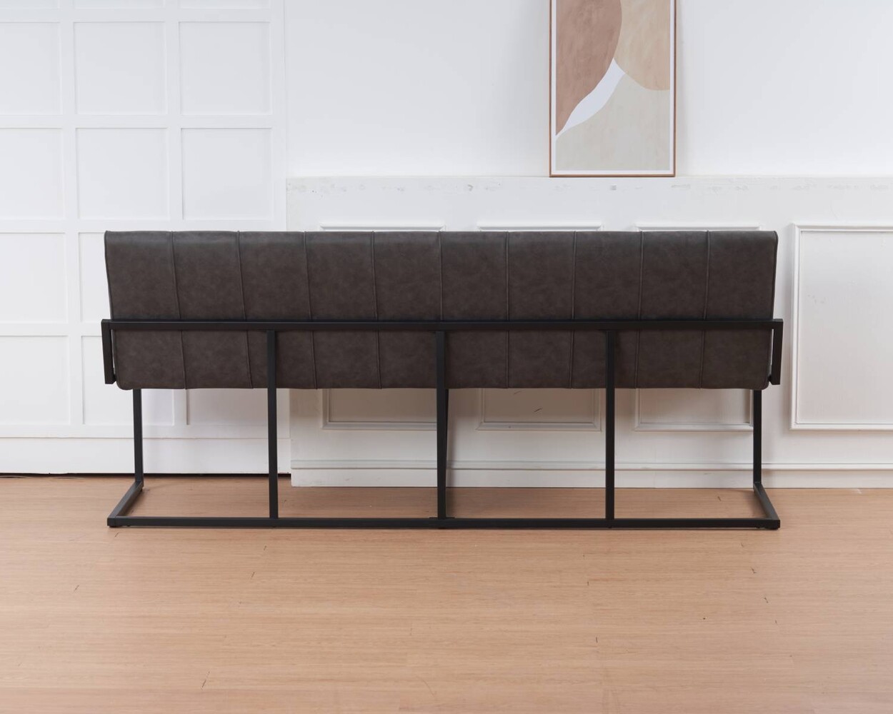 Eetkamerbank 200cm Vito antraciet microvezel eetbank