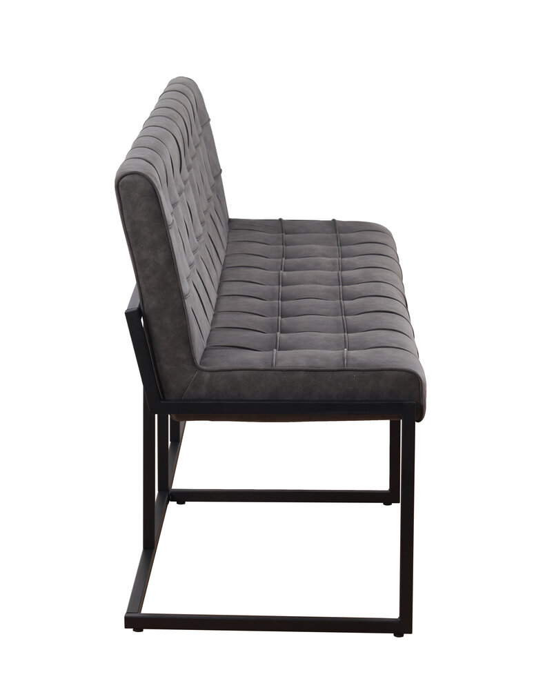 Eetkamerbank 200cm Vito antraciet microvezel eetbank