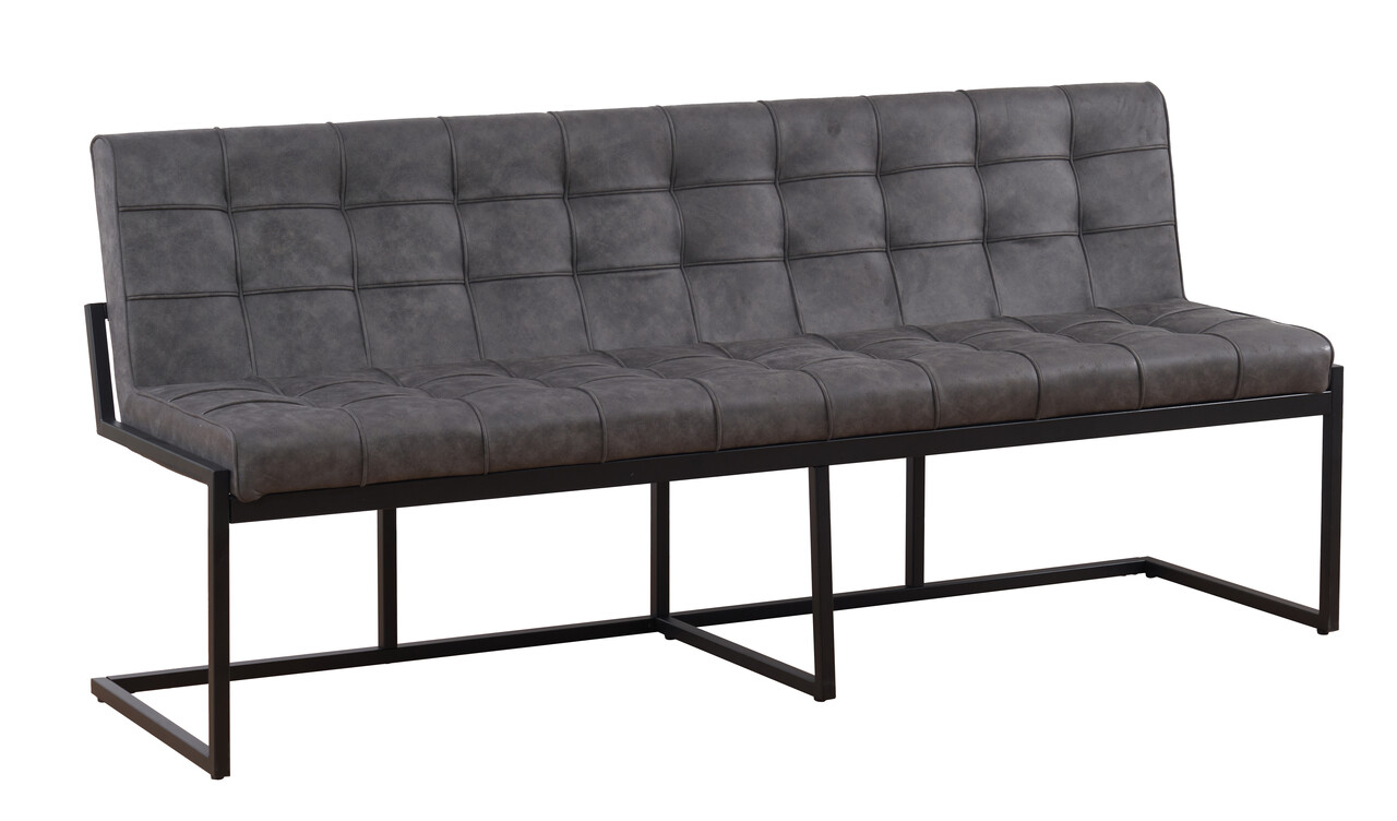 Eetkamerbank 200cm Vito antraciet microvezel eetbank