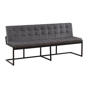 Lizzely Garden & Living Eetkamerbank Vito 200cm antraciet microvezel