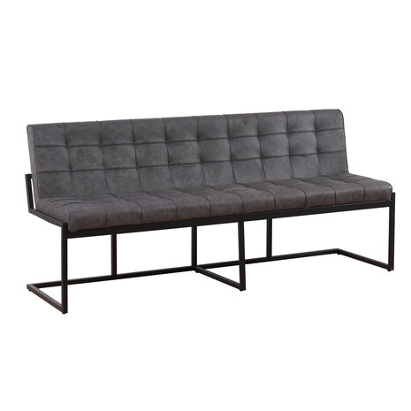 Lizzely Garden & Living Eetkamerbank 200cm Vito antraciet microvezel eetbank