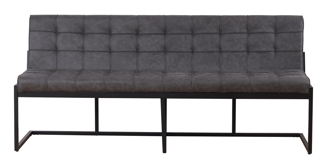 Eetkamerbank 200cm Vito antraciet microvezel eetbank