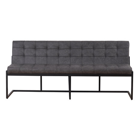 Lizzely Garden & Living Eetkamerbank 200cm Vito antraciet microvezel eetbank