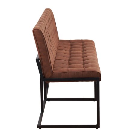 Lizzely Garden & Living Eetkamerbank Vito 200cm cognac microvezel eetbank Lizzely Garden & Living Eetkamerbank Vito 200cm cognac microvezel eetbank