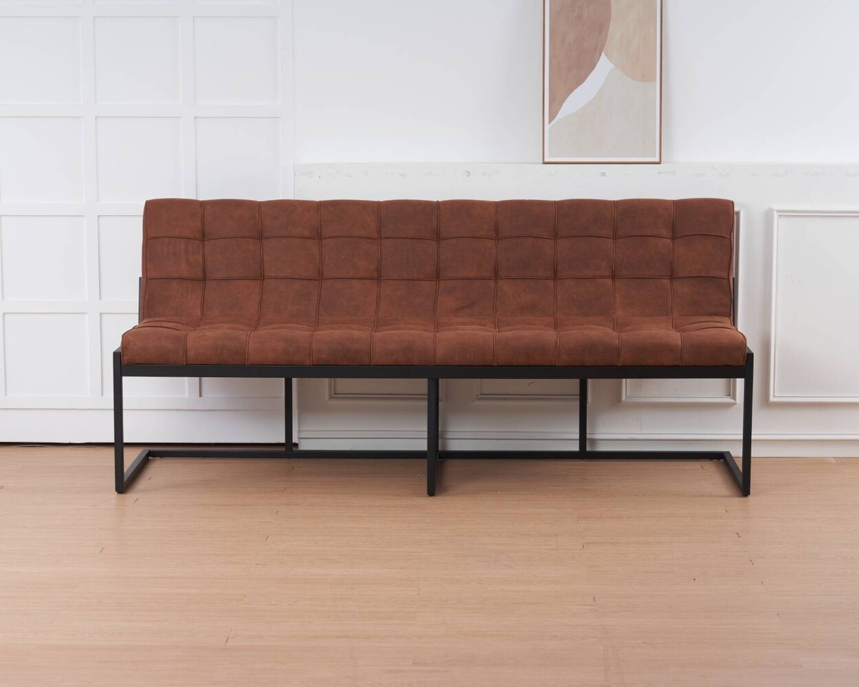 Eetkamerbank Vito 200cm cognac microvezel eetbank Eetkamerbank Vito 200cm cognac microvezel eetbank