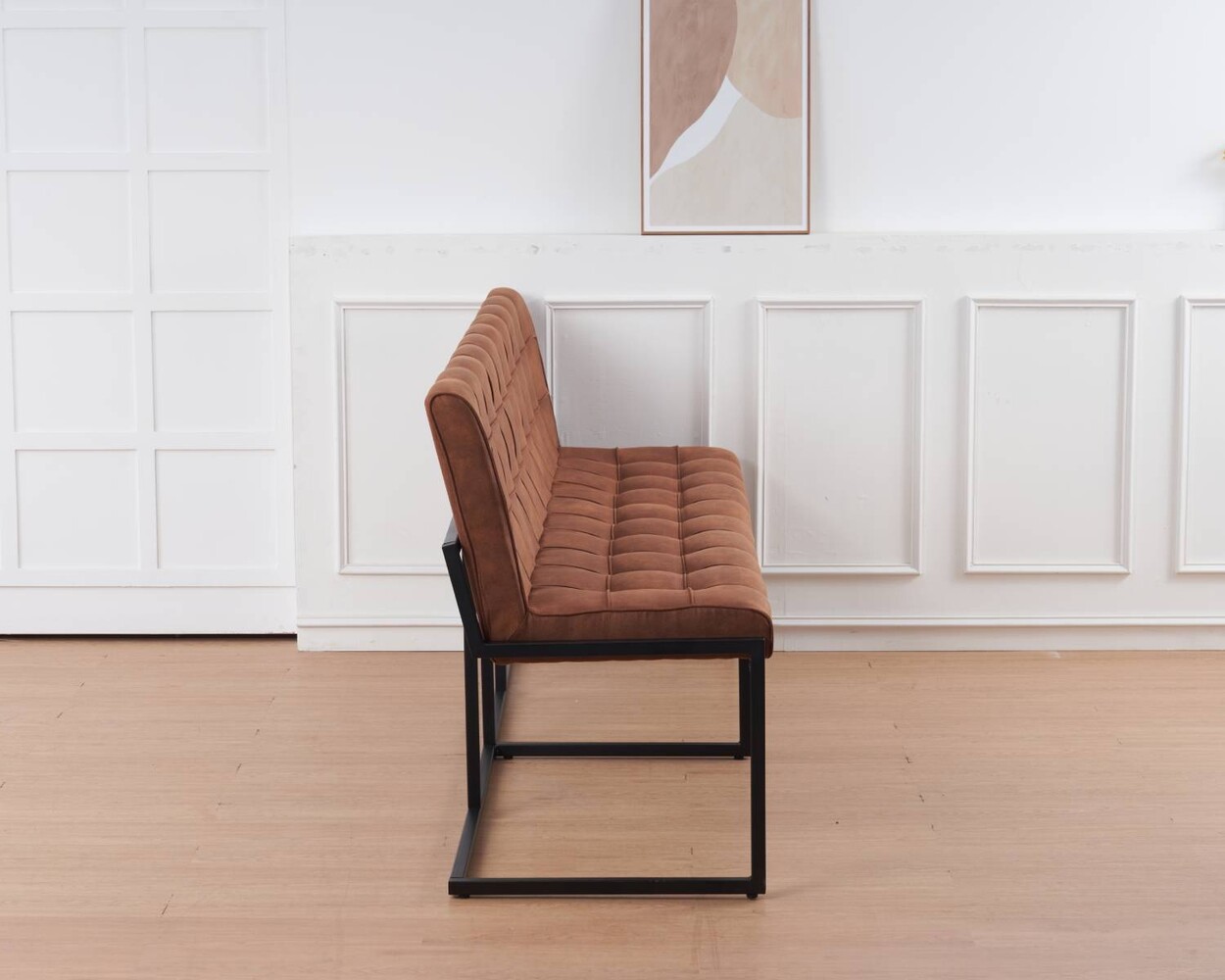 Eetkamerbank Vito 200cm cognac microvezel eetbank Eetkamerbank Vito 200cm cognac microvezel eetbank