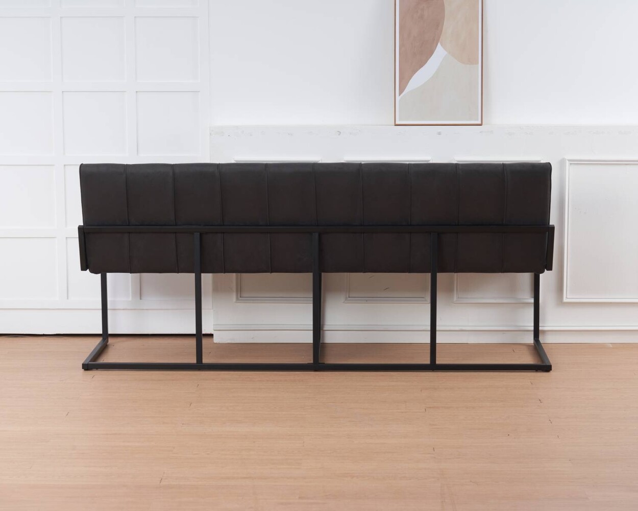 Eetkamerbank Vito 200cm zwart microvezel eetbank