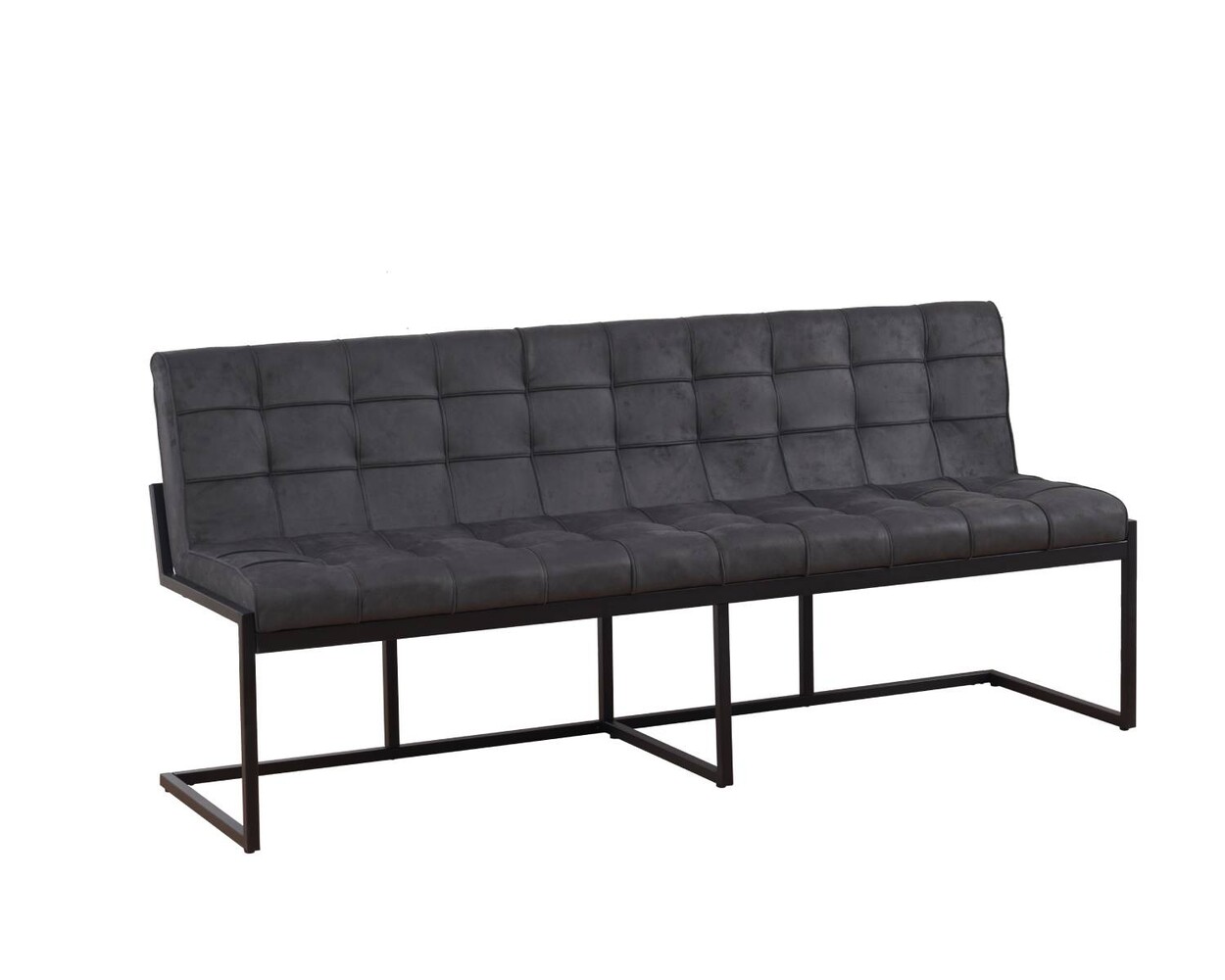 Eetkamerbank Vito 200cm zwart microvezel eetbank