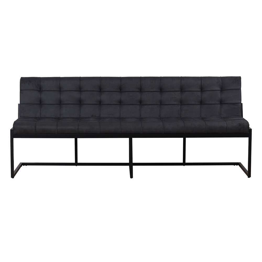 Eetkamerbank Vito 220cm zwart microvezel eetbank Eetkamerbank Vito 220cm zwart microvezel eetbank