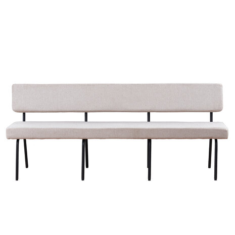 Lizzely Garden & Living Eetkamerbank Wendy 200cm zand stof eetbank Lizzely Garden & Living Eetkamerbank Wendy 200cm zand stof eetbank