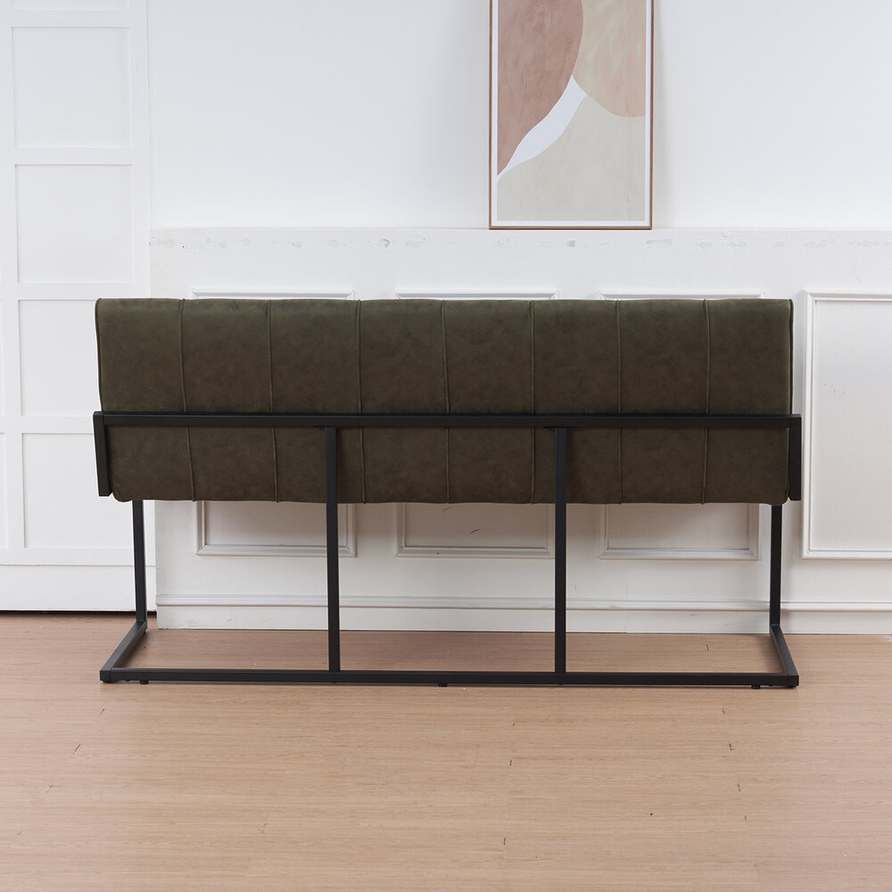 Eetkamerbank 160cm Vito donkergroen microvezel eetbank Eetkamerbank 160cm Vito donkergroen microvezel eetbank