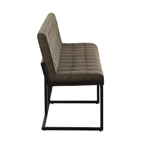 Lizzely Garden & Living Eetkamerbank 160cm Vito donkergroen microvezel eetbank Lizzely Garden & Living Eetkamerbank 160cm Vito donkergroen microvezel eetbank