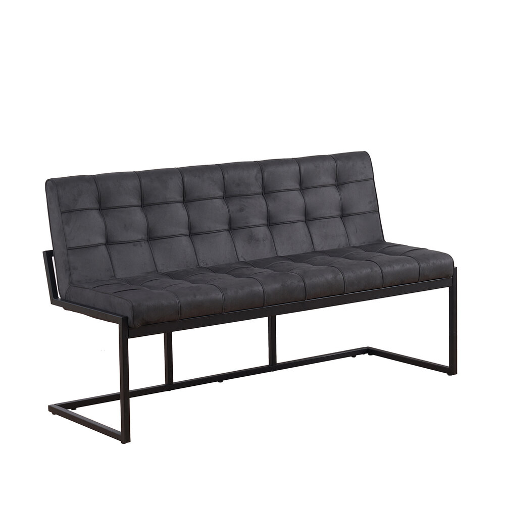 Eetkamerbank Vito 160cm zwart microvezel eetbank Eetkamerbank Vito 160cm zwart microvezel eetbank