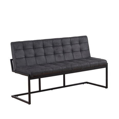 Lizzely Garden & Living Eetkamerbank Vito 160cm zwart microvezel eetbank Lizzely Garden & Living Eetkamerbank Vito 160cm zwart microvezel eetbank