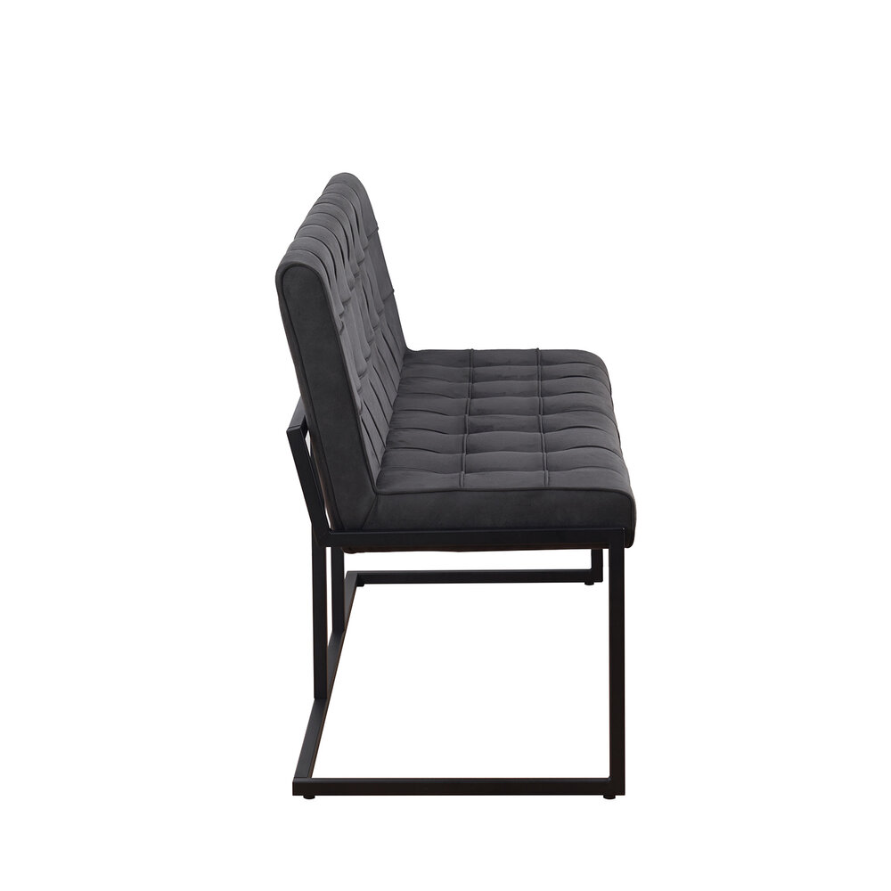 Eetkamerbank Vito 160cm zwart microvezel eetbank Eetkamerbank Vito 160cm zwart microvezel eetbank