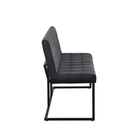 Lizzely Garden & Living Eetkamerbank Vito 160cm zwart microvezel eetbank Lizzely Garden & Living Eetkamerbank Vito 160cm zwart microvezel eetbank