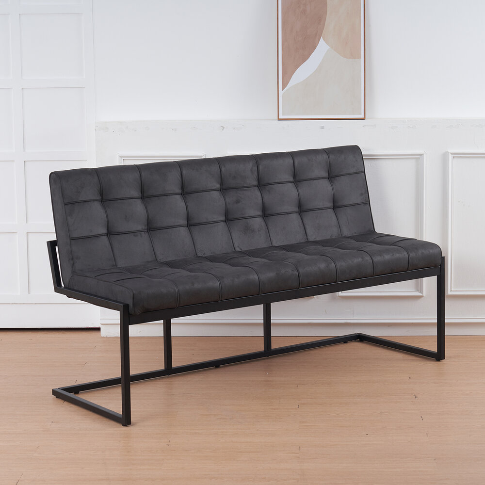 Eetkamerbank Vito 160cm zwart microvezel eetbank Eetkamerbank Vito 160cm zwart microvezel eetbank