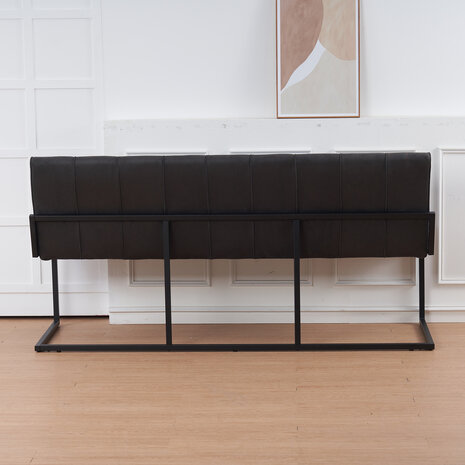 Lizzely Garden & Living Eetkamerbank Vito 160cm zwart microvezel eetbank Lizzely Garden & Living Eetkamerbank Vito 160cm zwart microvezel eetbank