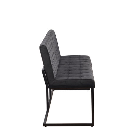 Lizzely Garden & Living Eetkamerbank Vito 180cm zwart microvezel eetbank Lizzely Garden & Living Eetkamerbank Vito 180cm zwart microvezel eetbank