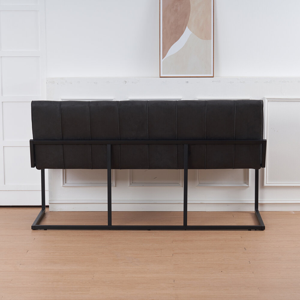 Eetkamerbank Vito 180cm zwart microvezel eetbank Eetkamerbank Vito 180cm zwart microvezel eetbank