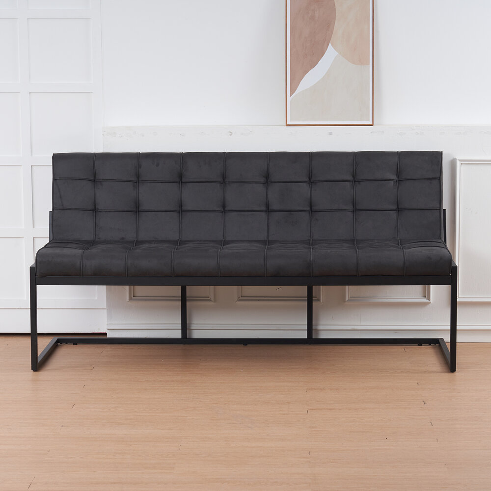 Eetkamerbank Vito 180cm zwart microvezel eetbank Eetkamerbank Vito 180cm zwart microvezel eetbank