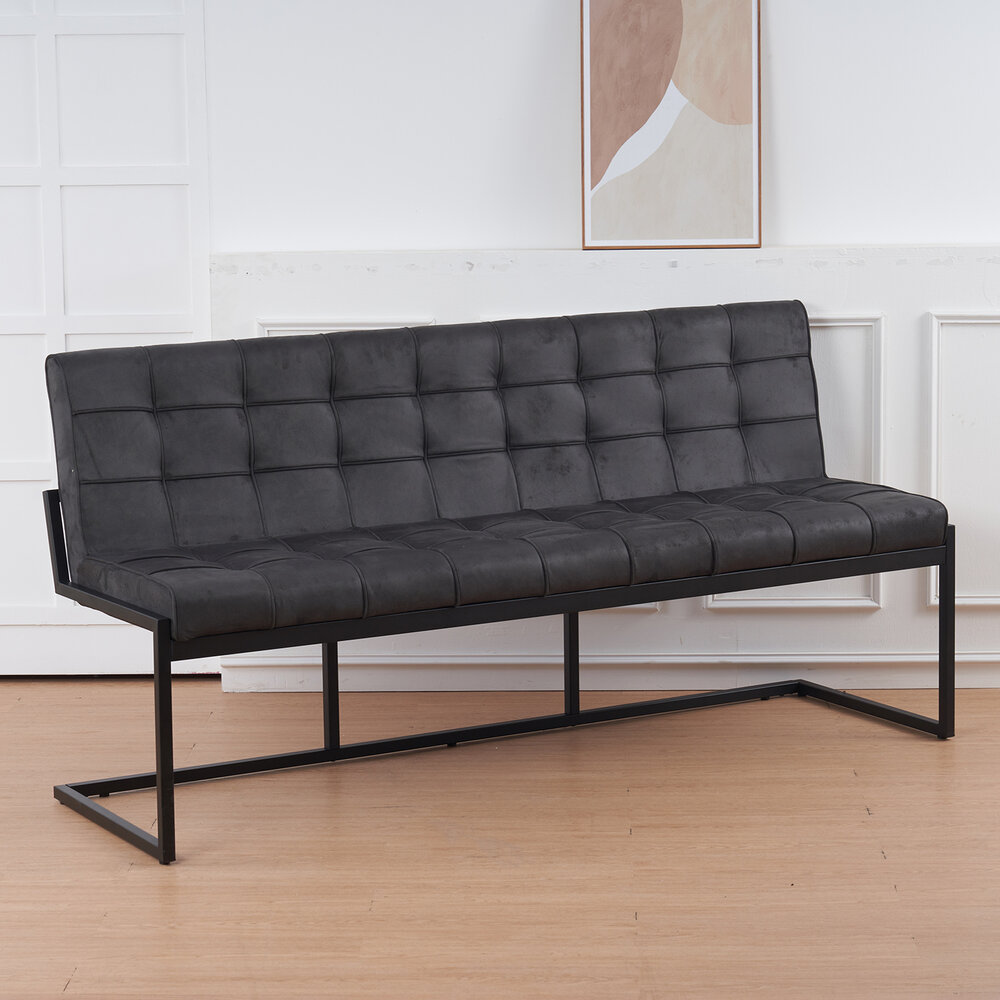 Eetkamerbank Vito 180cm zwart microvezel eetbank Eetkamerbank Vito 180cm zwart microvezel eetbank