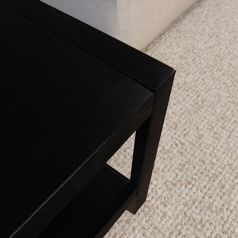 Lizzely Garden & Living Salontafel 90cm Violet mangohout zwart Lizzely Garden & Living Salontafel 90cm Violet mangohout zwart