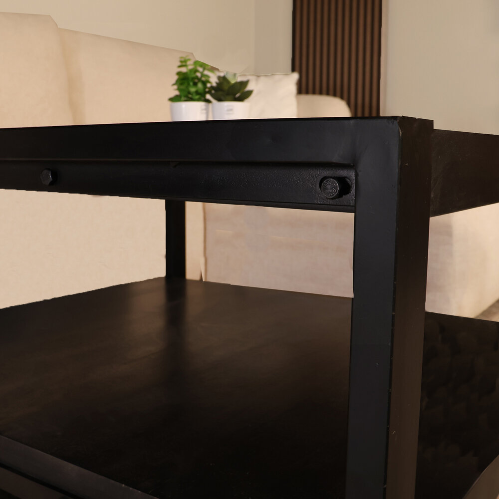 Salontafel 90cm Violet mangohout zwart Salontafel 90cm Violet mangohout zwart