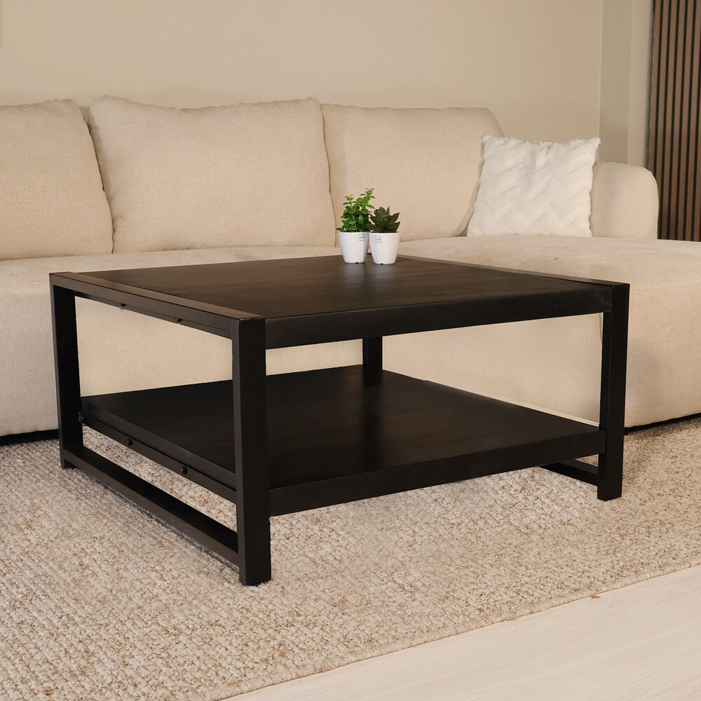 Salontafel 90cm Violet mangohout zwart Salontafel 90cm Violet mangohout zwart