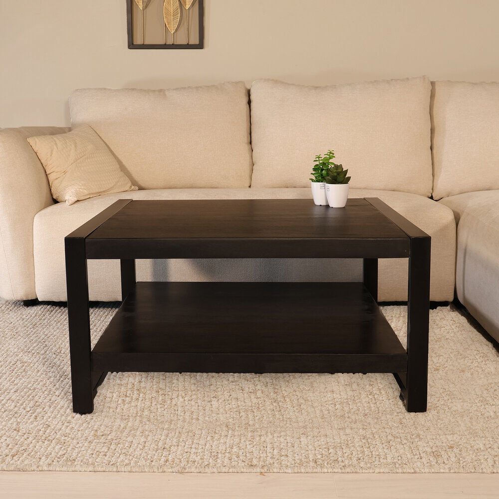 Salontafel 90cm Violet mangohout zwart Salontafel 90cm Violet mangohout zwart