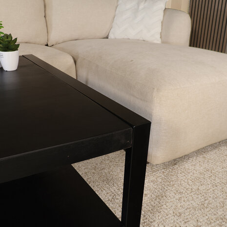 Lizzely Garden & Living Salontafel 90cm Violet mangohout zwart Lizzely Garden & Living Salontafel 90cm Violet mangohout zwart