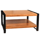 Lizzely Garden & Living Salontafel vierkant walnoot mangohout 90cm Violet Lizzely Garden & Living Salontafel vierkant walnoot mangohout 90cm Violet