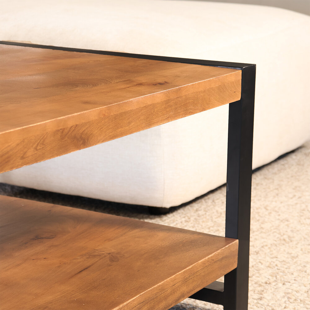 Salontafel 90cm Violet mangohout walnoot Salontafel 90cm Violet mangohout walnoot