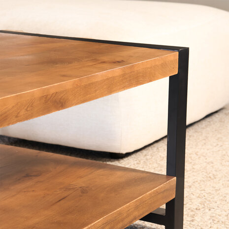 Lizzely Garden & Living Salontafel 90cm Violet mangohout walnoot Lizzely Garden & Living Salontafel 90cm Violet mangohout walnoot